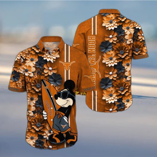 Texas Longhorns Aloha Mick Pattern Hawaiian Shirt For Fans