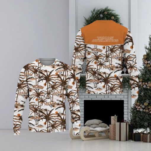 Texas Longhorns Champions Sports Hawaiian Coconut Patterns 2023 Ugly Christmas Sweater Men And Women Gift For Fans Holidays