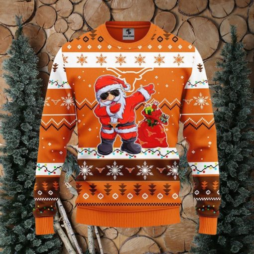 Texas Longhorns Dabbing Santa Claus Christmas Ugly Sweater Sport Christmas Gift Ideas