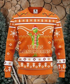 Texas Longhorns Funny Grinch Christmas Ugly Sweater Christmas Gift Ideas For Fans