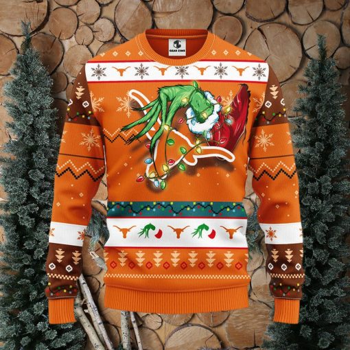 Texas Longhorns Grinch Christmas Ugly Sweater