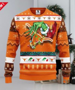 Texas Longhorns Grinch Ugly Christmas Sweater