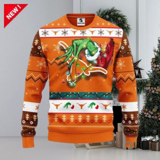 Texas Longhorns Grinch Ugly Christmas Sweater