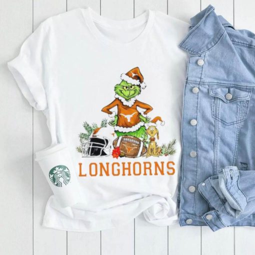 Texas Longhorns Grinch and Max dog funny Christmas shirt