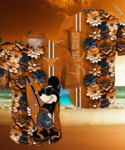 Texas Longhorns Hawaiian Shirt Mickey Love Surfing Trending Summer Gift