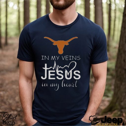 Texas Longhorns Logo 2023 In My Veins Jesus In My Heart shirt