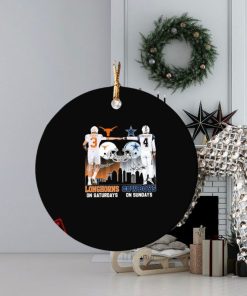 Texas Longhorns On Saturdays Dallas Cowboys On Sundays Ewers And Prescott Signatures Ornament Custom Name