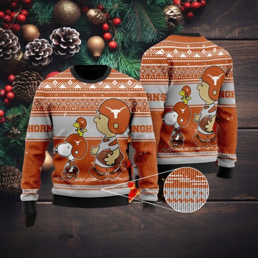 Texas Longhorns Snoopy Lover Ugly Christmas Sweater