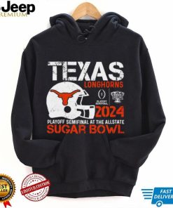 Texas Longhorns football 2024 playoff semifinal at the Allstate Sugar Bowl helmet logo shirt