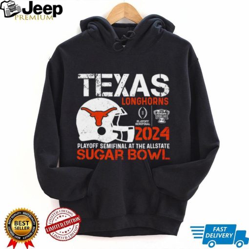 Texas Longhorns football 2024 playoff semifinal at the Allstate Sugar Bowl helmet logo shirt