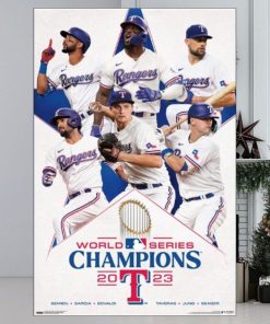 Texas Rangers 2023 World Series Champions Commemorative Wall Poster