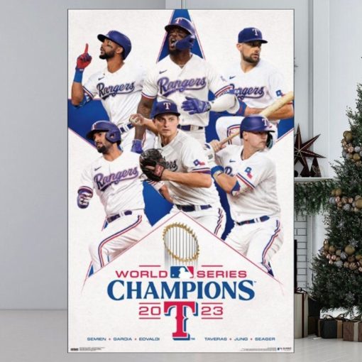 Texas Rangers 2023 World Series Champions Commemorative Wall Poster