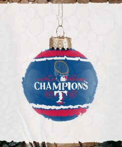 Texas Rangers 2023 World Series Champions Glass Ball Ornament