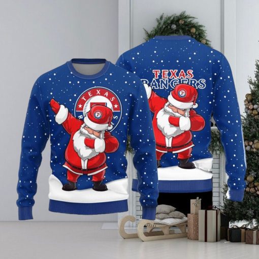 Texas Rangers Dab Santa Ugly Christmas Sweater