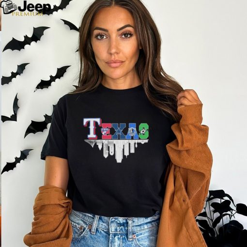 Texas Rangers Dallas Cowboys Skyline Sports Teams Logo shirt