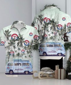 Texas Rangers MLB Coconut Car Pattern Hawaiian Shirt
