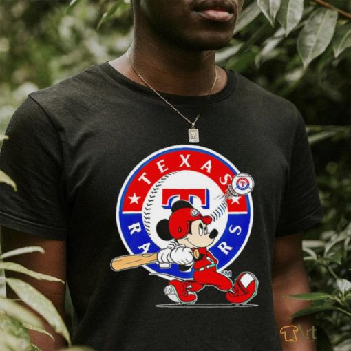 Texas Rangers MLB Mickey Mouse player cartoon 2023 shirt