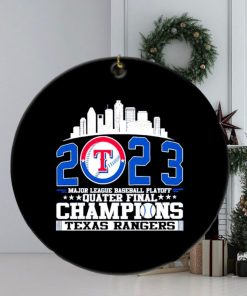 Texas Rangers MLB playoff Quater Final Champions ornament