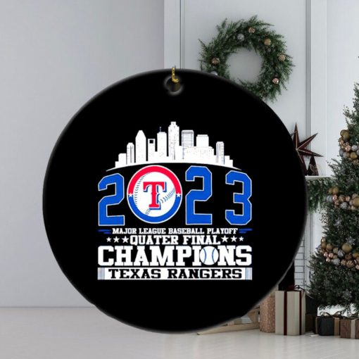 Texas Rangers MLB playoff Quater Final Champions ornament