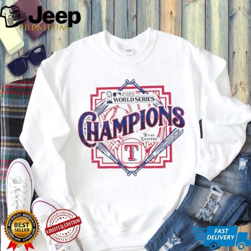 Texas Rangers Majestic Threads 2023 World Series Champions Raglan T Shirt