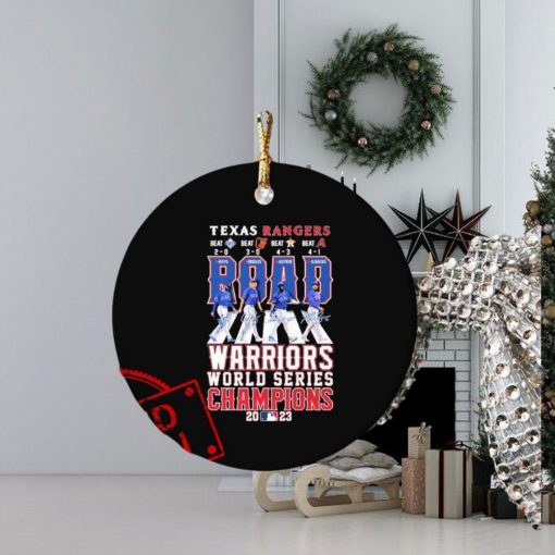 Texas Rangers WS Champions Abbey Road Warriors 2023 Signatures Ornament