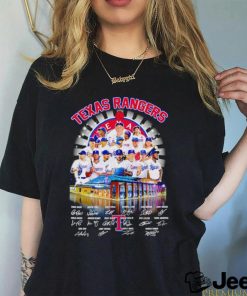 Texas Rangers all players baseball signatures shirt