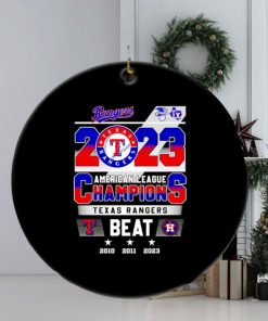 Texas Rangers beat Houston American League Champions 2023 ornament