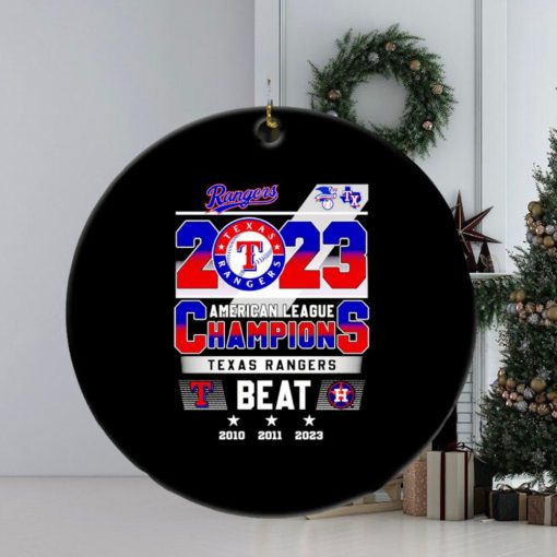 Texas Rangers beat Houston American League Champions 2023 ornament