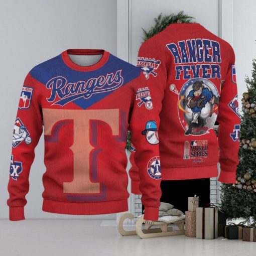 Texas Rangers – Major League Baseball AOP Sweater Christmas