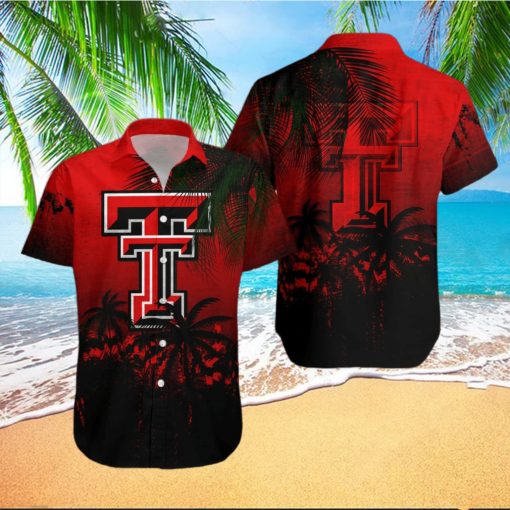 Texas Tech Red Raiders 3D Hawaiian Shirt Coconut Tree Tropical Grunge NCAA Summer Beach For Fans Gift