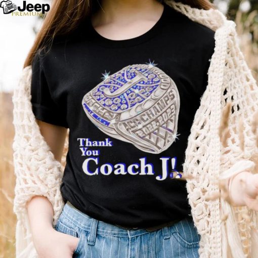 Thank You Coach J ACC Champs 2022 2023 ring shirt