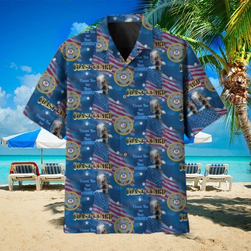 Thank You For Your Service Veteran Multiservice US Coast Guard Hawaiian Shirt Veteran