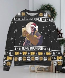 Thanos Less People More Bourbon Snowflake Womens Ugly Sweater