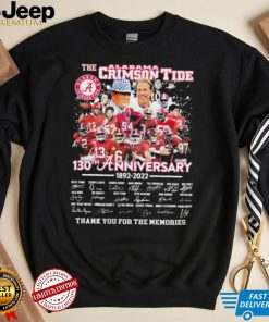 The Alabama Crimson Tide 130th Anniversary Signature Thank You For The Memories Shirt