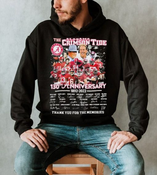 The Alabama Crimson Tide 130th Anniversary Signature Thank You For The Memories Shirt