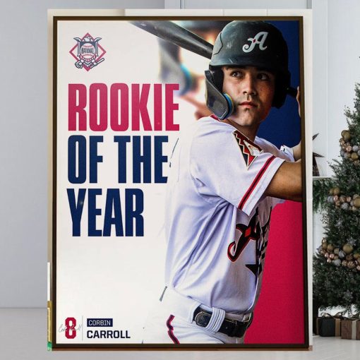 The Arizona Diamondbacks Corbin Carroll Is The 2023 National League Rookie Of The Year Winner Home Decor Poster Canvas