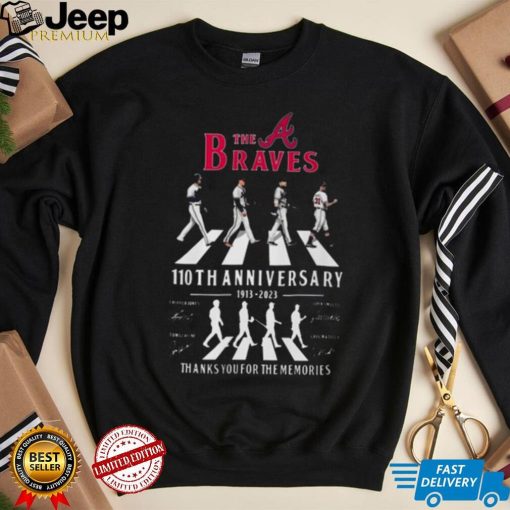 The Atlanta Braves Abbey Road 110th Anniversary 1913 2023 Thank You For The Memories Signatures Shirt