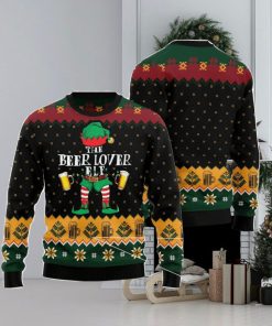 The Beer Lover Elf Family Gift Ugly Christmas Sweater