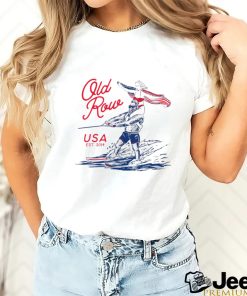 The Big Foot water ski logo American flag shirt