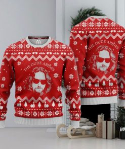 The Big Lebowski The Dude Abides Ugly Christmas Sweater 3D All Over Printed Shirts for Men and Women