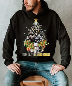 The Black And Gold Trees Team Steelers Christmas Shirt