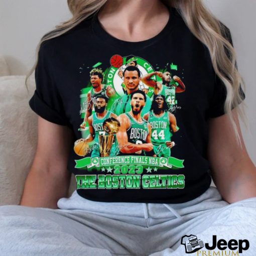 The Boston Celtics Basketball team signature Conference Finals NBA 2023 shirt