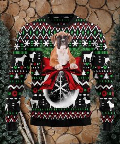 The Boxer Puppy Xmas Christmas Ugly Sweater 3D