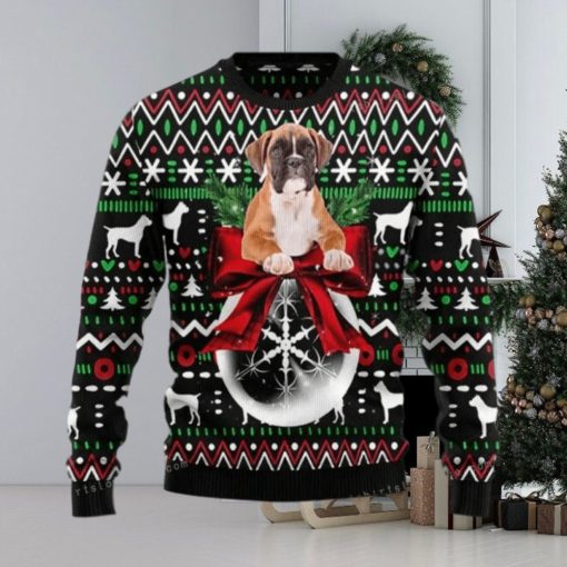 The Boxer Puppy Xmas Ugly Sweater Party