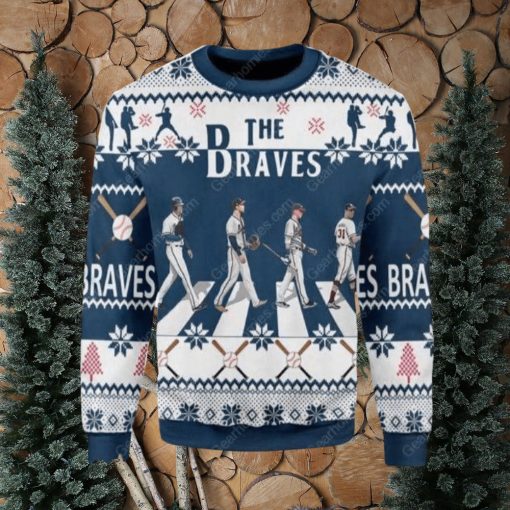 The Braves Walking Abbey Road Knitted 3D Sweater For Christmas