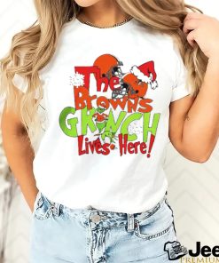 The Browns Grinch Lives Here Christmas Shirt