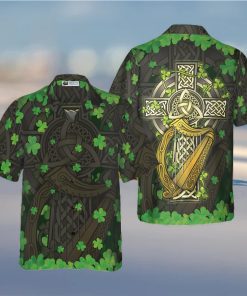 The Celtic Cross Harp Irish Proud Hawaiian Shirt