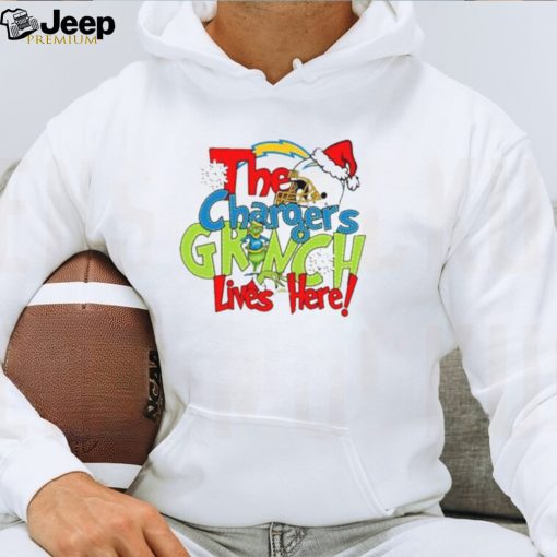 The Chargers Grinch Lives Here Christmas Shirt