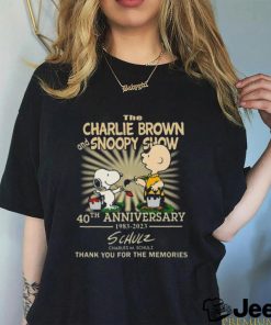 The Charlie Brown And Snoopy Show 40th Anniversary 1983 – 2023 Charles M.Schulz Thank You For The Memories Shirt