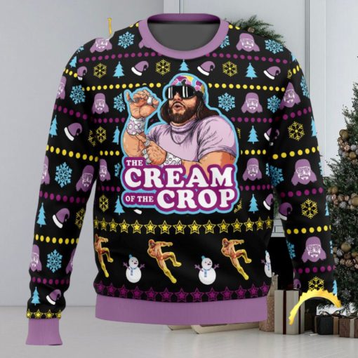 The Cream Of Crop Macho Man Randy Savage Pro Wrestling Ugly Christmas Sweater